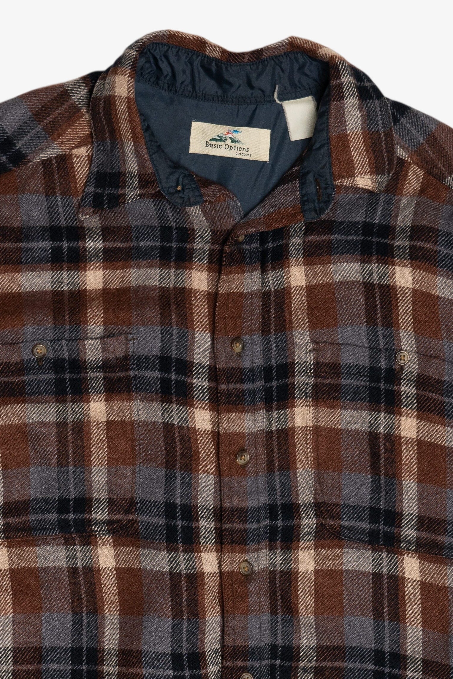 Vintage Basic Options Outdoors Double Pocket Flannel (1990s)