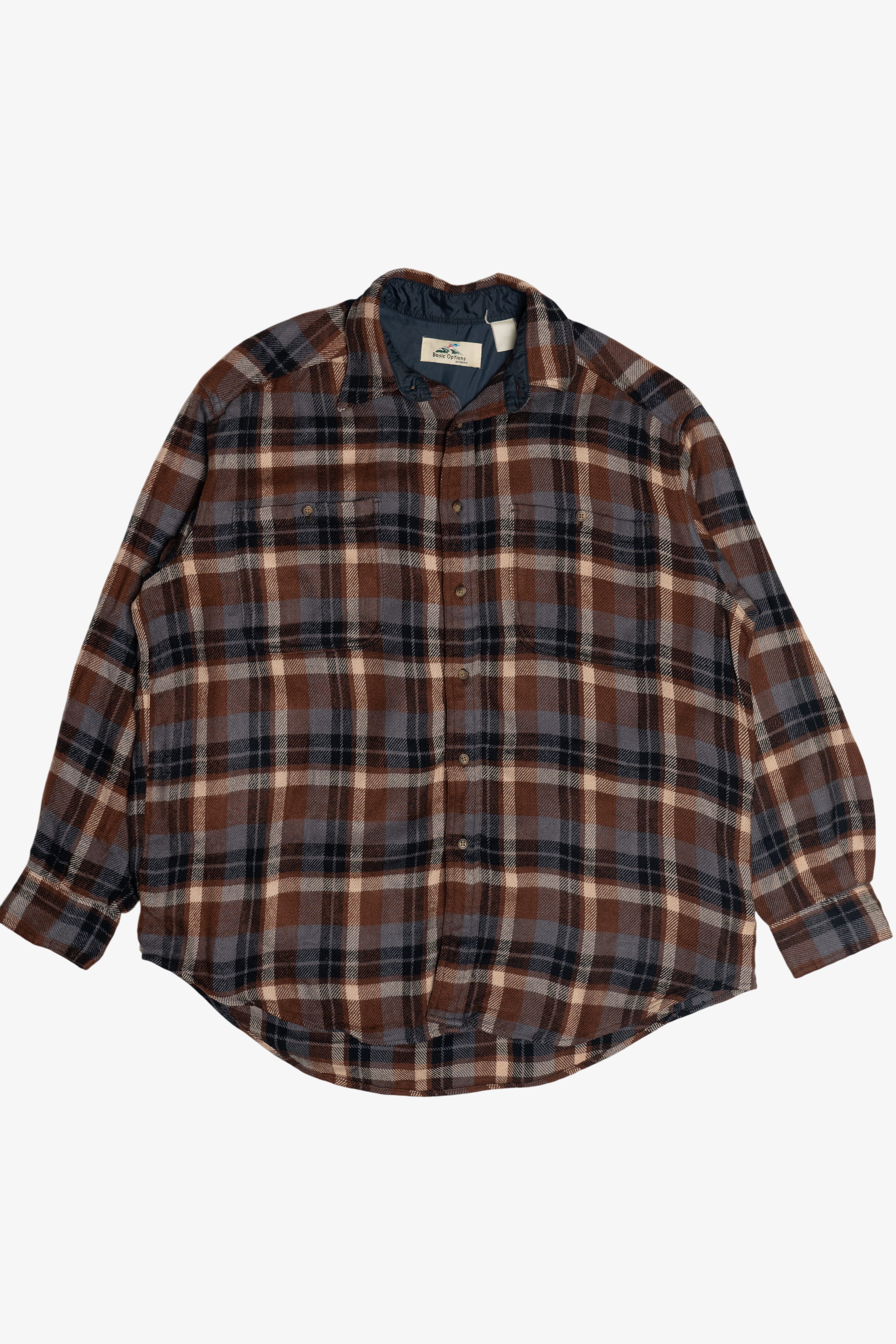Vintage Basic Options Outdoors Double Pocket Flannel (1990s)