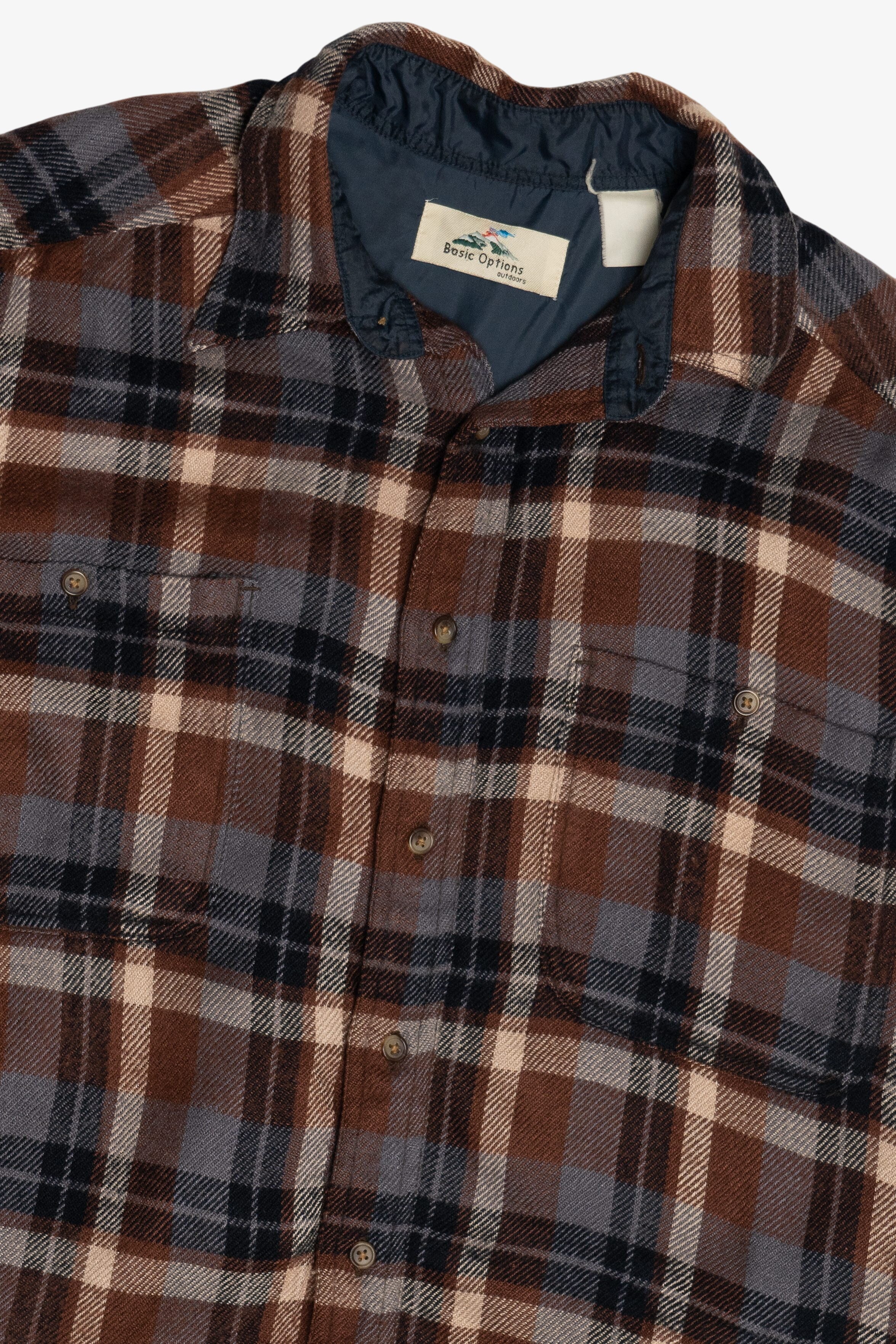 Vintage Basic Options Outdoors Double Pocket Flannel (1990s)