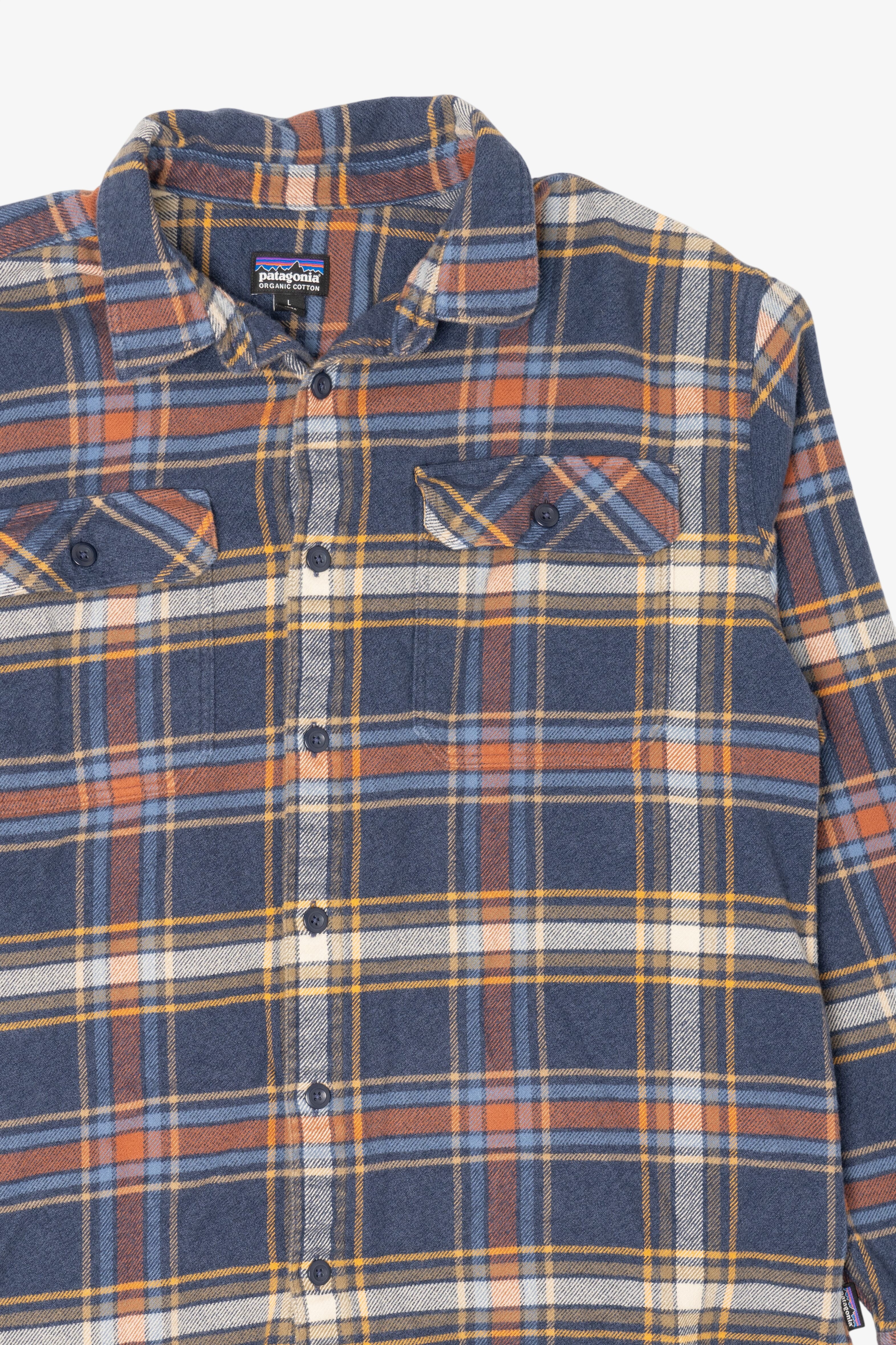 Blue Plaid Patagonia Button Up Flannel Shirt (2010s)