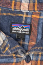 Blue Plaid Patagonia Button Up Flannel Shirt (2010s)