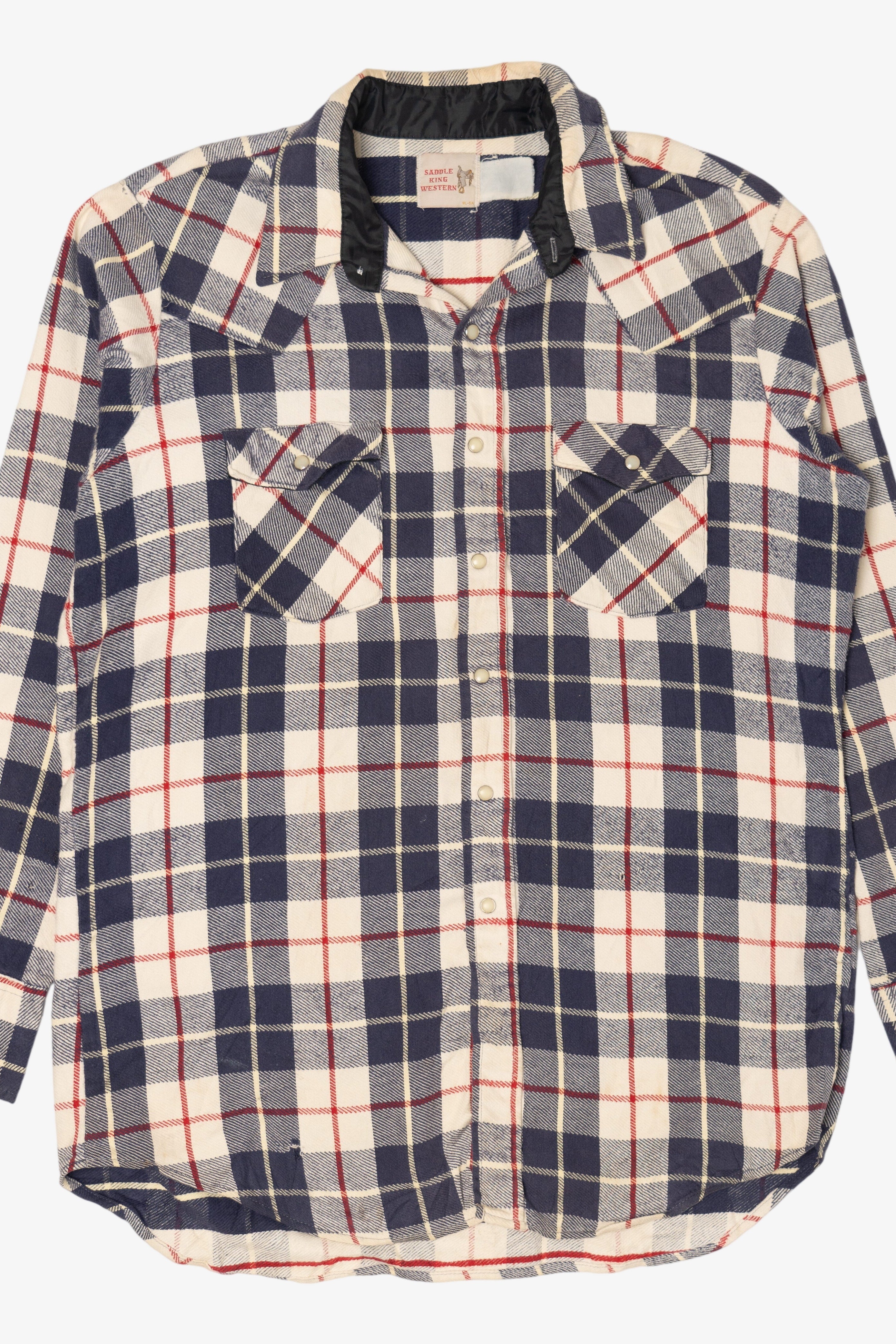 Vintage Saddle King Western Button Up Flannel Shirt (1990s)