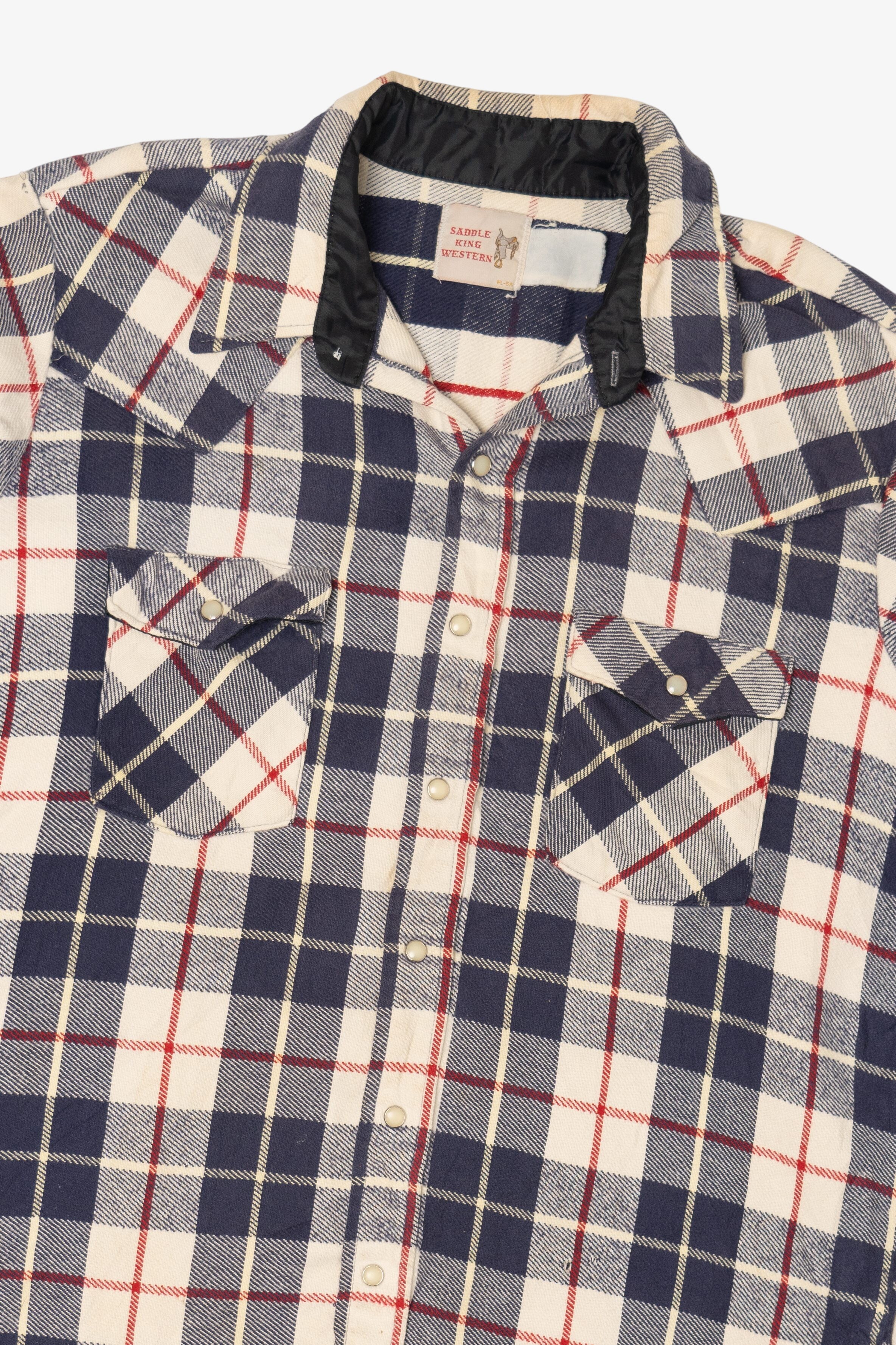 Vintage Saddle King Western Button Up Flannel Shirt (1990s)
