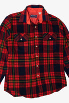 Vintage Red Marshall Field & Company Button Up Flannel Shirt (1970s)