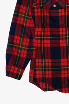 Vintage Red Marshall Field & Company Button Up Flannel Shirt (1970s)