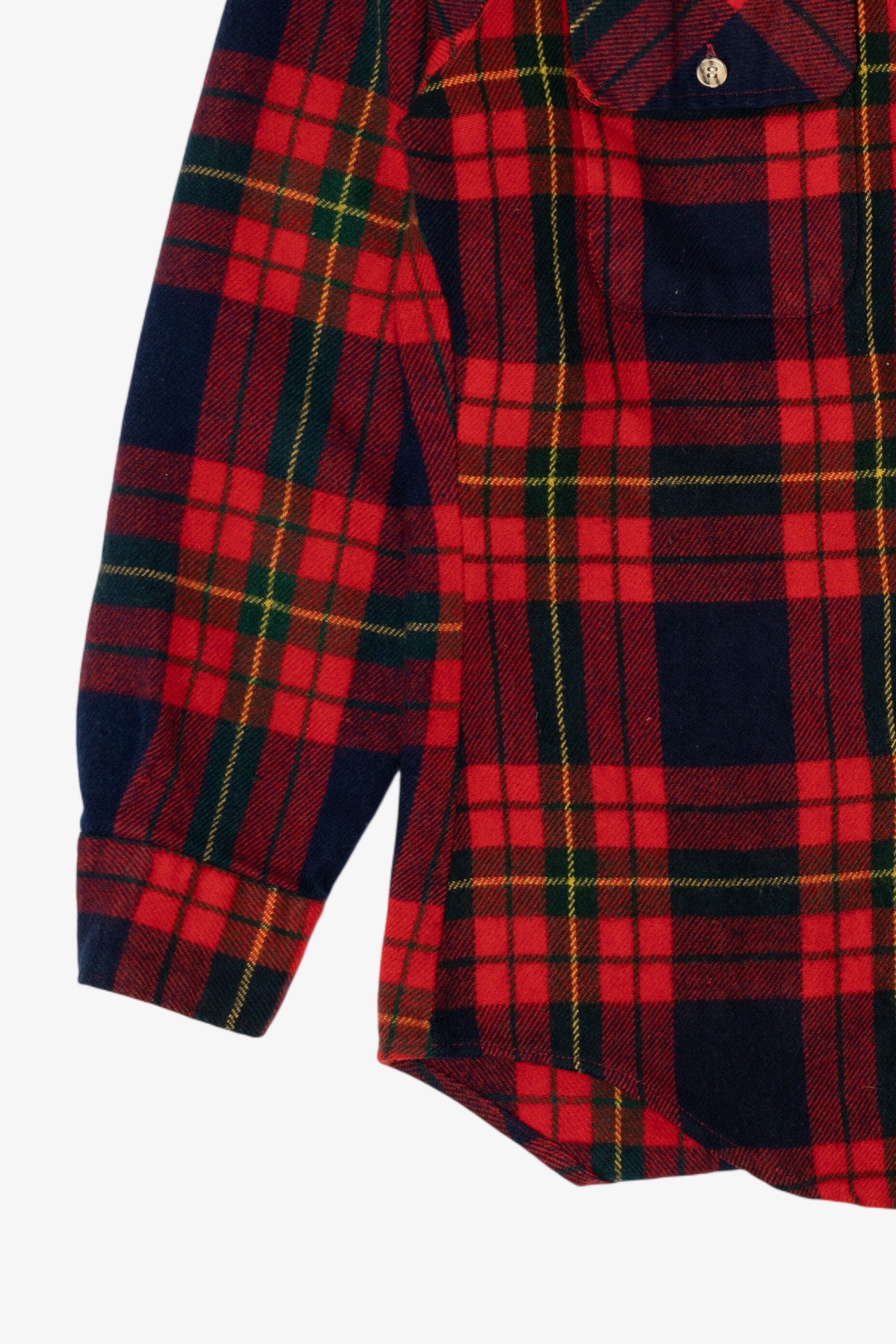 Vintage Red Marshall Field & Company Button Up Flannel Shirt (1970s)