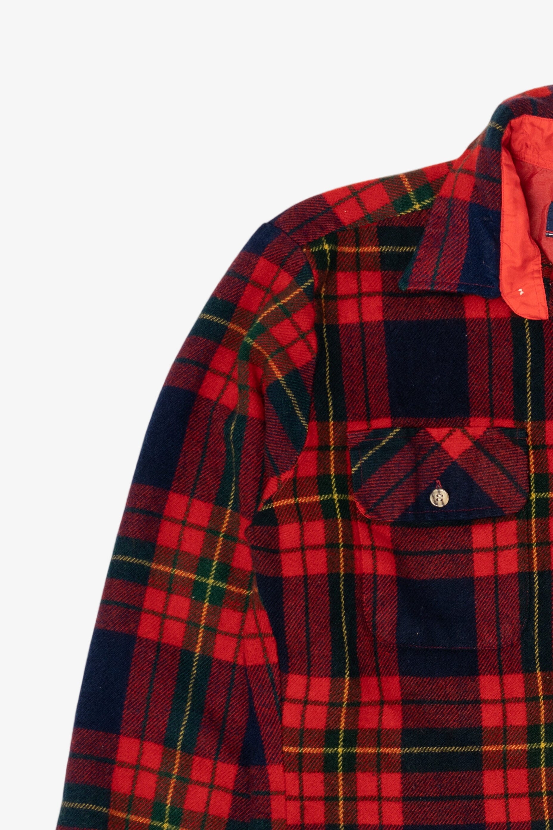 Vintage Red Marshall Field & Company Button Up Flannel Shirt (1970s)