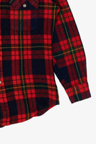 Vintage Red Marshall Field & Company Button Up Flannel Shirt (1970s)