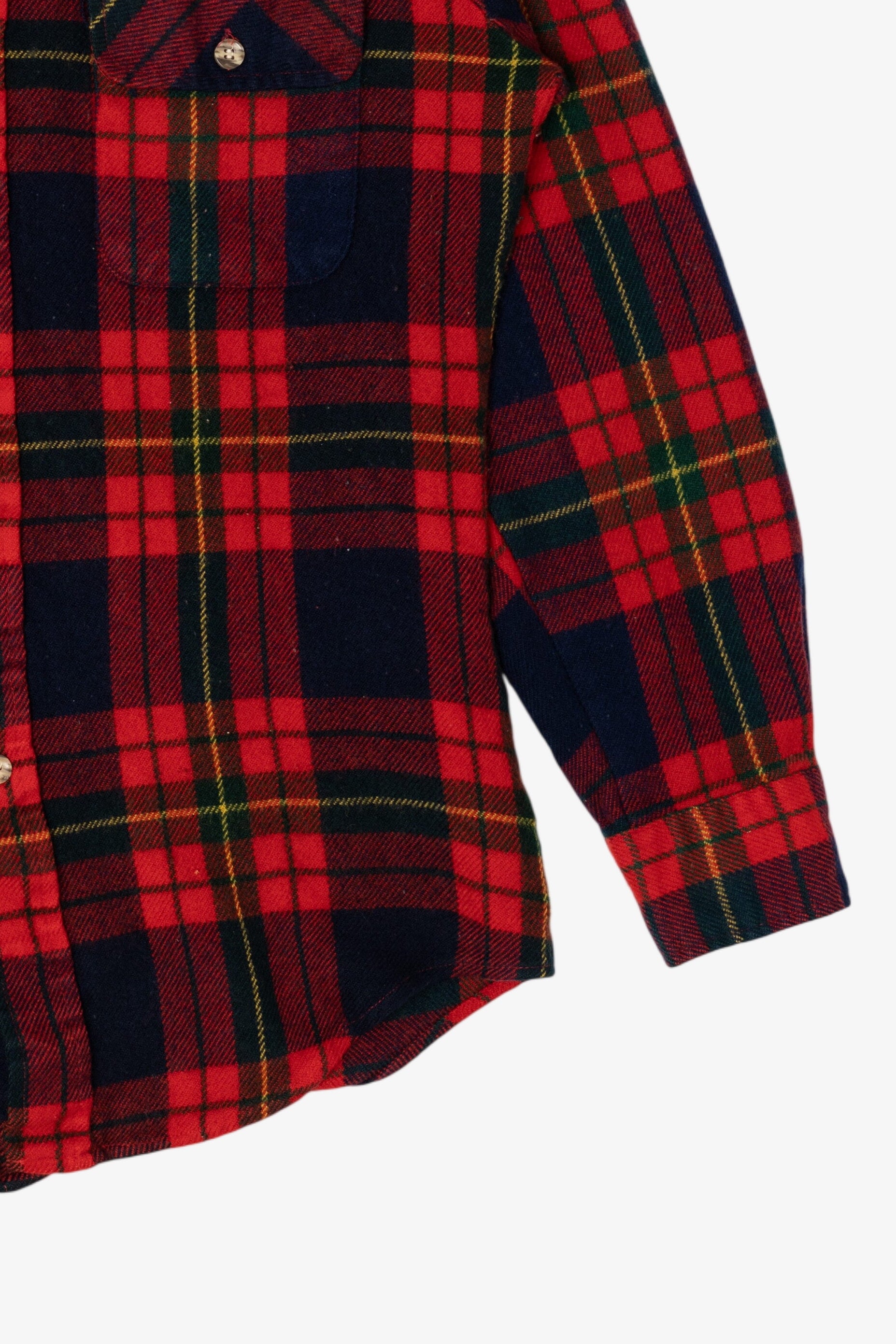 Vintage Red Marshall Field & Company Button Up Flannel Shirt (1970s)