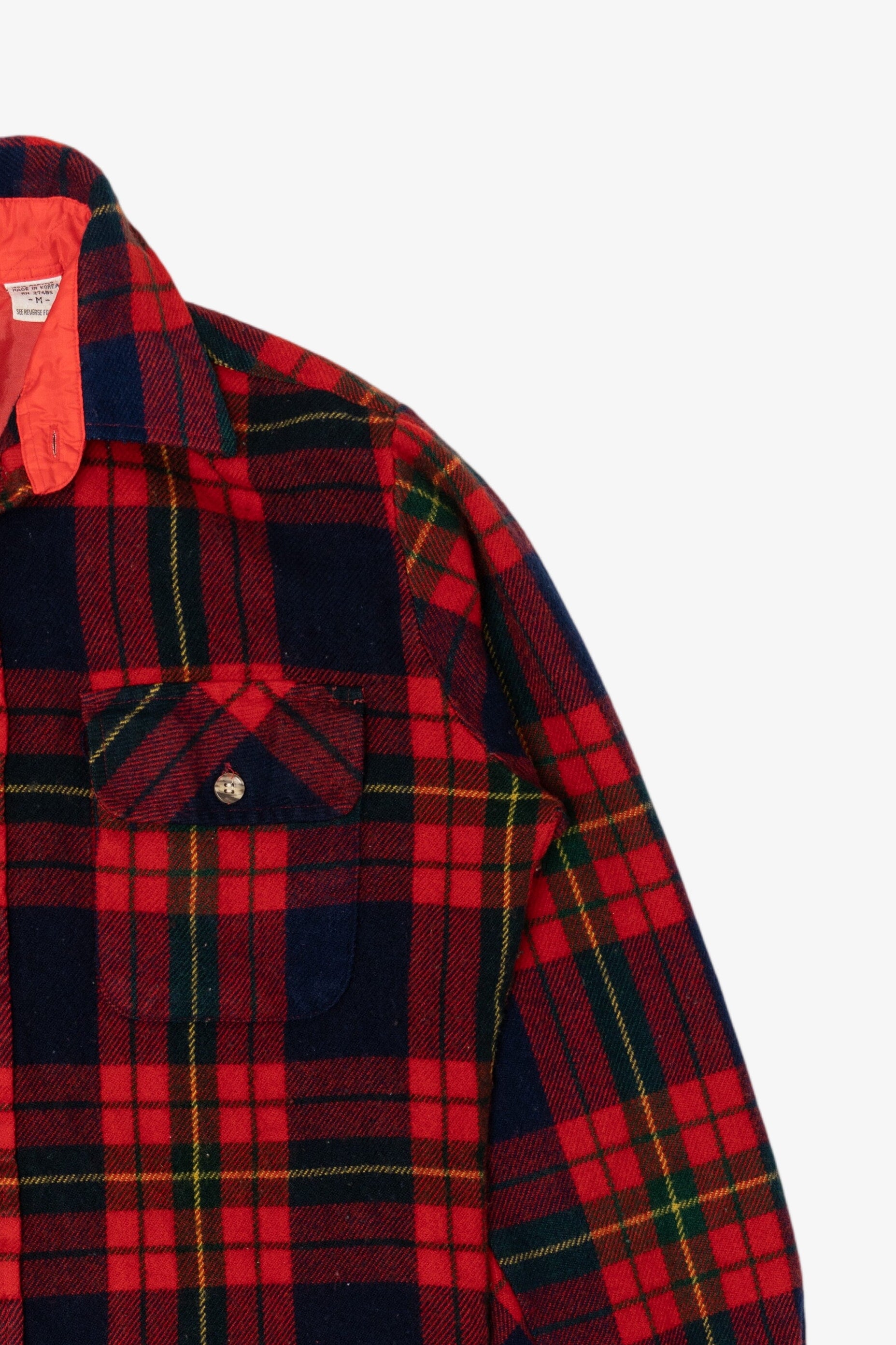 Vintage Red Marshall Field & Company Button Up Flannel Shirt (1970s)