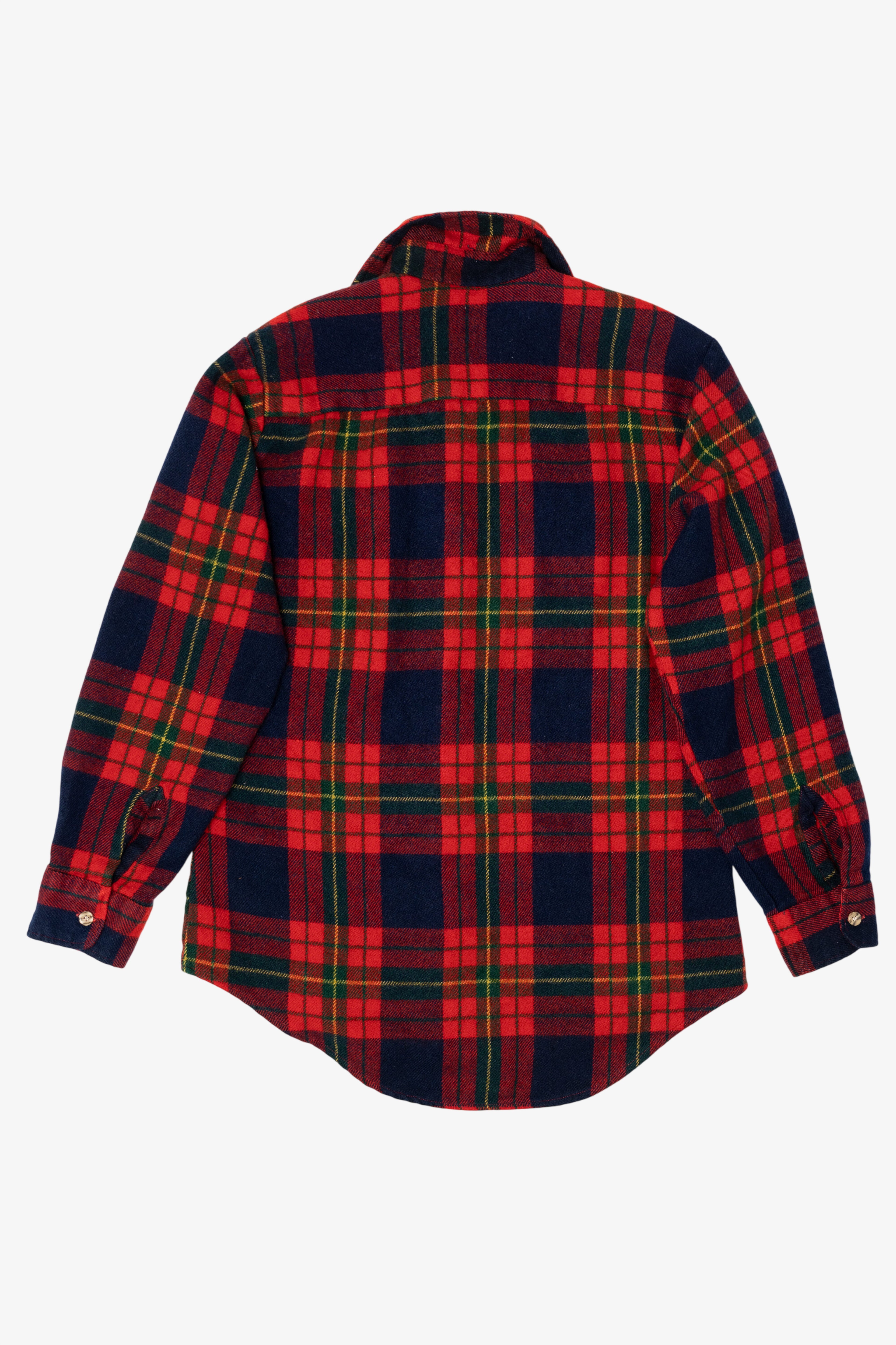 Vintage Red Marshall Field & Company Button Up Flannel Shirt (1970s)