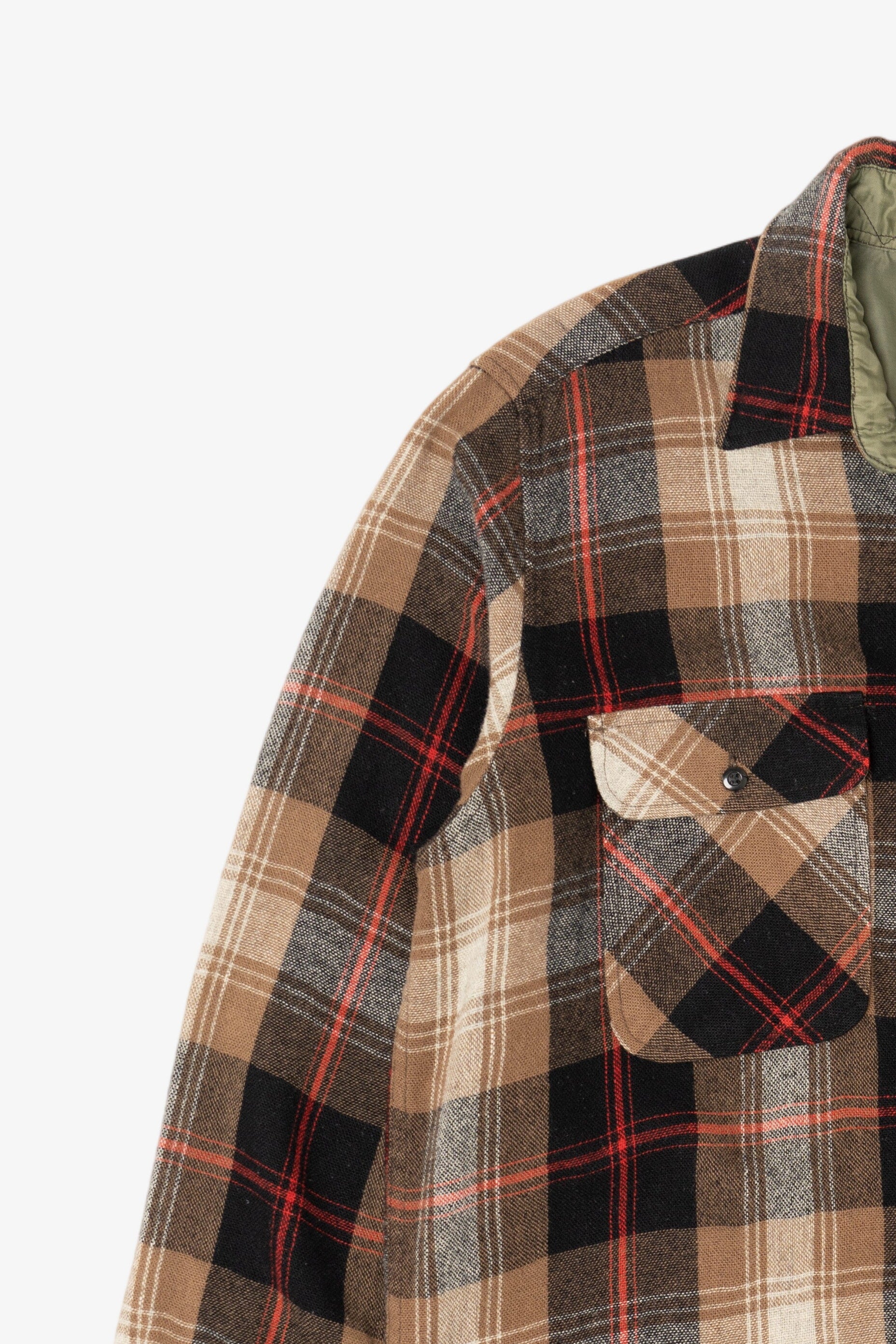 Vintage Brown Plaid Fieldmaster Flannel Button Up Shirt (1980s)
