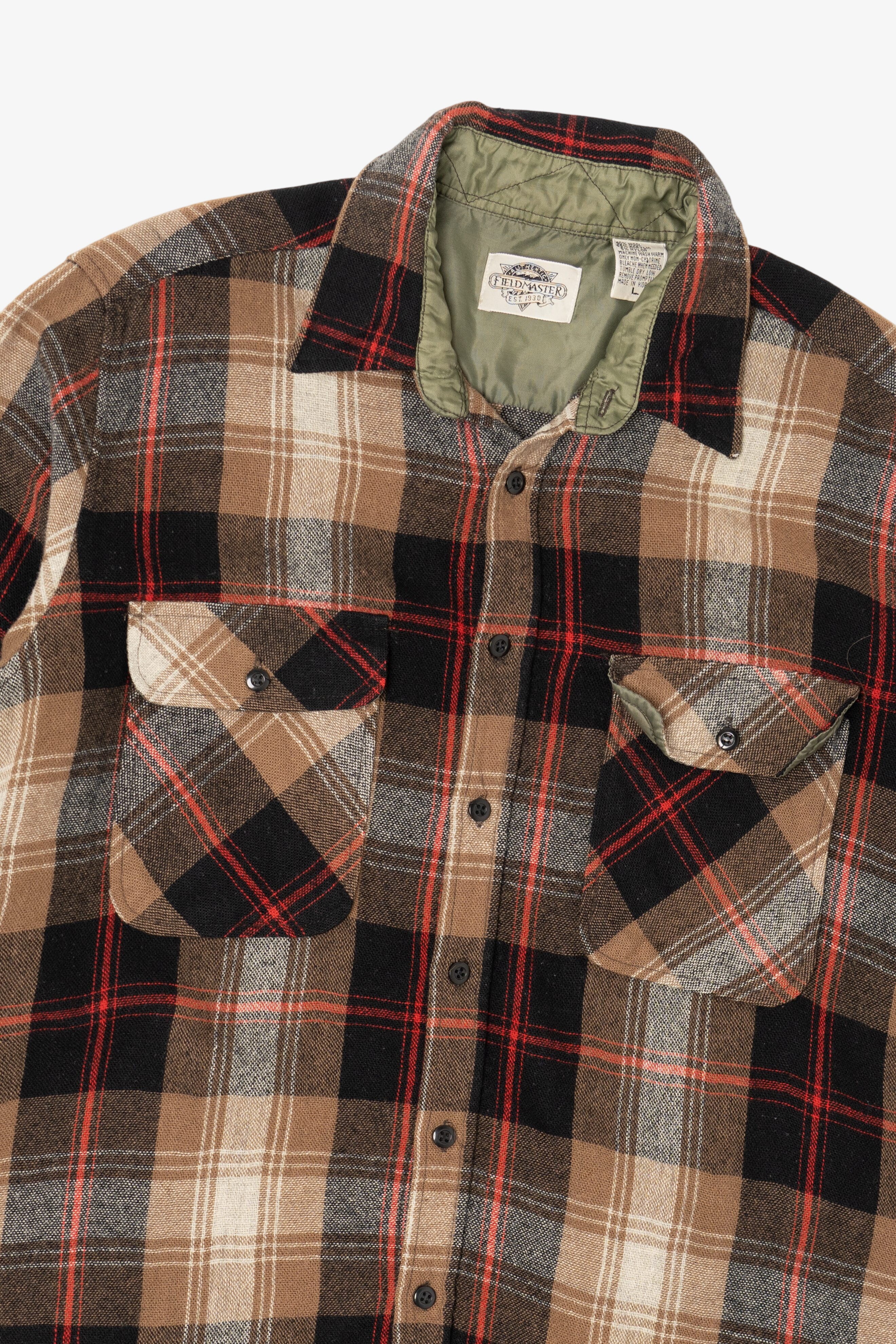 Vintage Brown Plaid Fieldmaster Flannel Button Up Shirt (1980s)