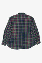 Vintage Green Plaid Oregon Trails Flannel Button Up Shirt (1980s)