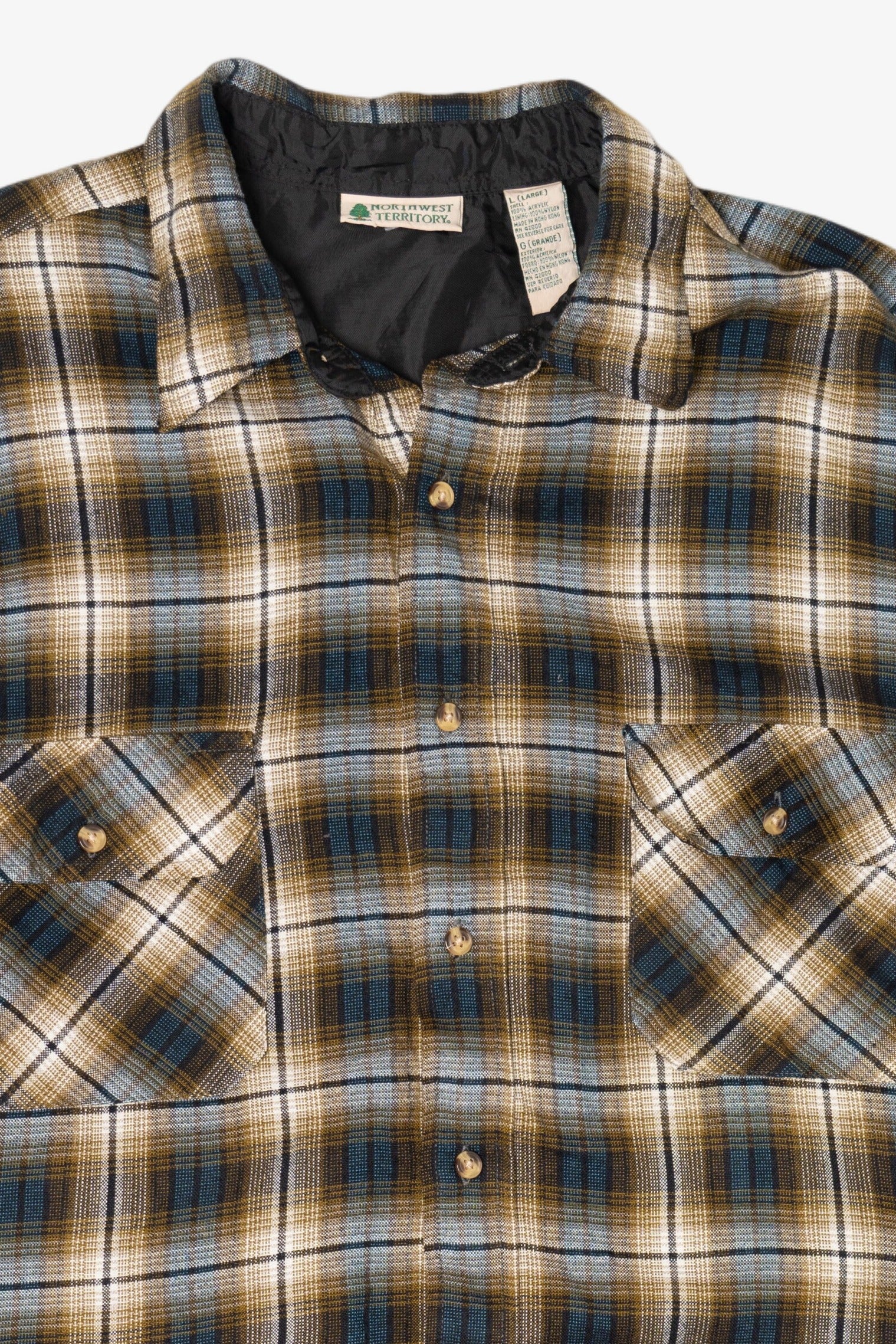 Vintage Plaid Northwest Territory Flannel Button Up Shirt (1990s)