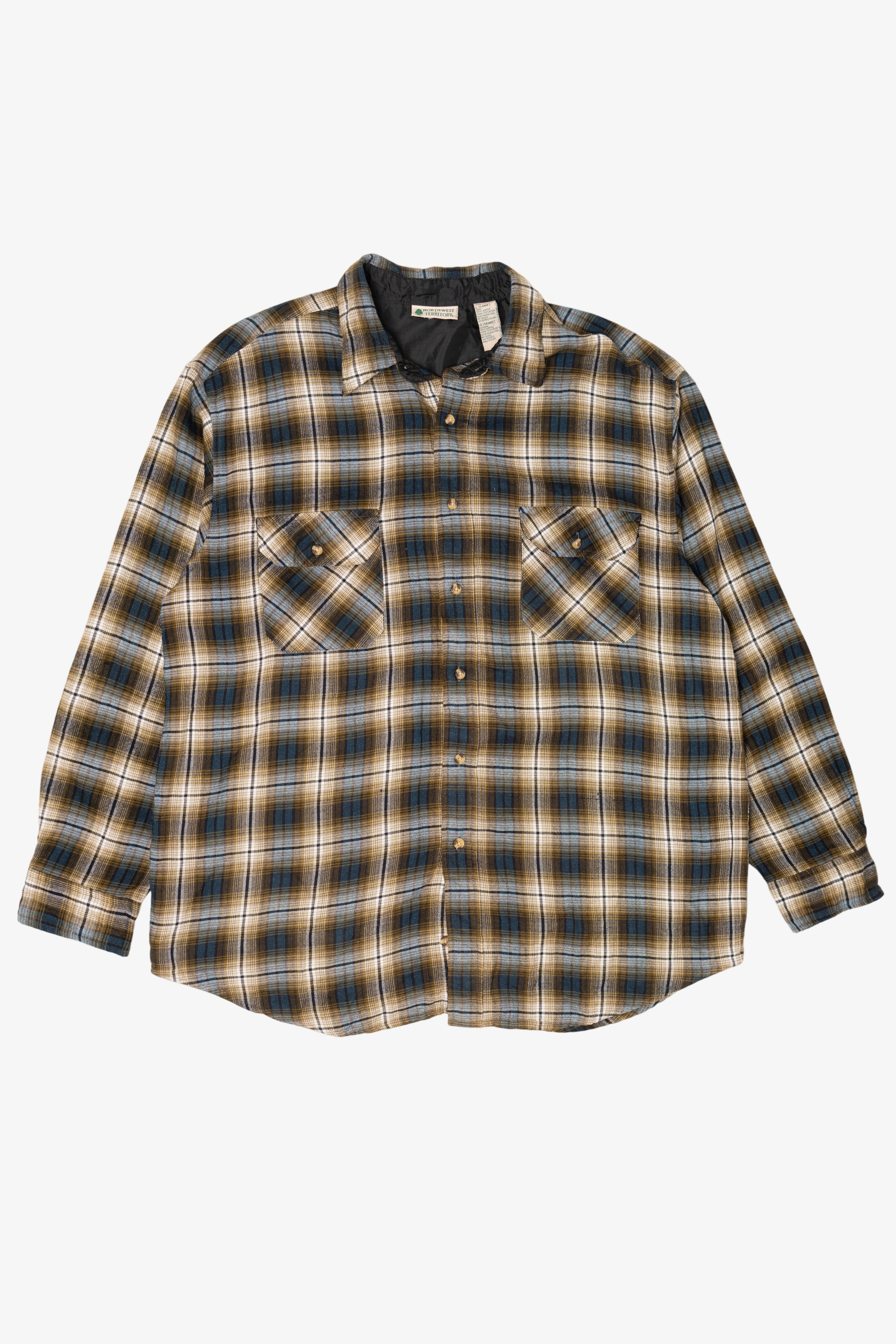 Vintage Plaid Northwest Territory Flannel Button Up Shirt (1990s)
