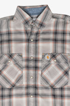 Vintage Carhartt Button Up Flannel Short Sleeve (1990s)