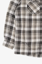 Vintage Gray Plaid John Blair Flannel Shirt (1990s)