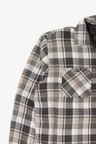 Vintage Gray Plaid John Blair Flannel Shirt (1990s)