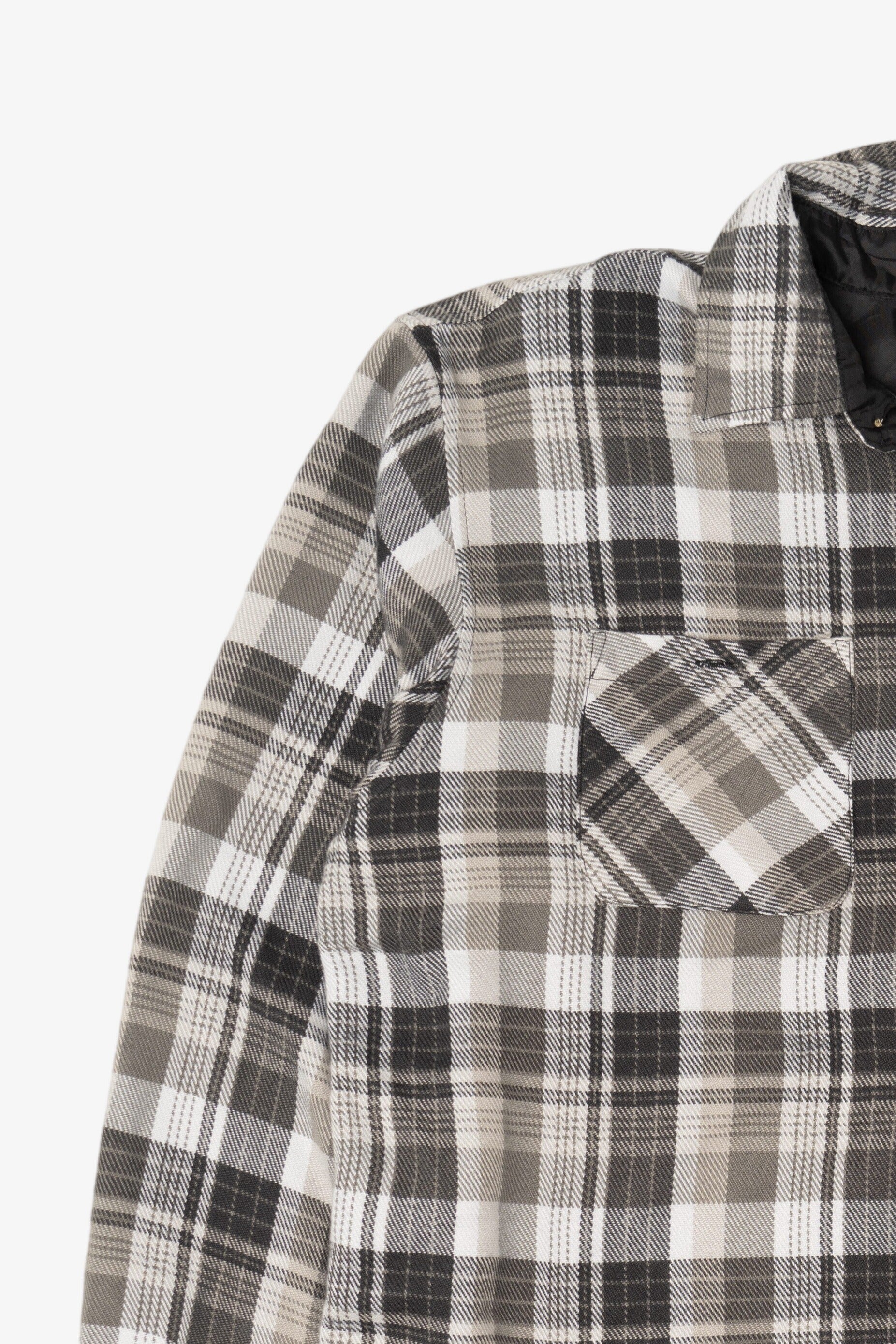 Vintage Gray Plaid John Blair Flannel Shirt (1990s)