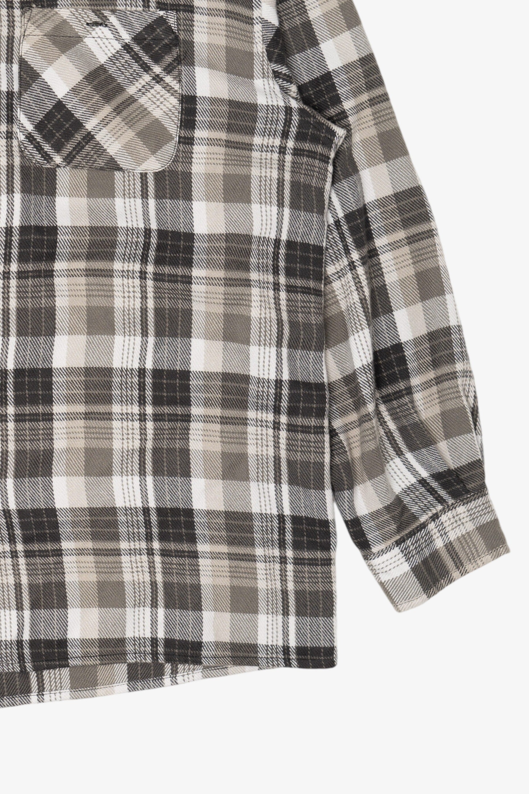 Vintage Gray Plaid John Blair Flannel Shirt (1990s)