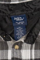Vintage Gray Plaid John Blair Flannel Shirt (1990s)