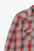 Vintage Red And Gray Plaid Dakota By Five Brothers "Tall Man" Flannel Shirt (1980s)