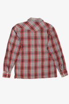 Vintage Red And Gray Plaid Dakota By Five Brothers "Tall Man" Flannel Shirt (1980s)