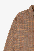 Vintage Brown Plaid Pendleton Houndstooth Pattern Flannel Shirt (1970s)