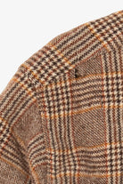 Vintage Brown Plaid Pendleton Houndstooth Pattern Flannel Shirt (1970s)