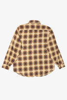 Vintage Beige Plaid Flannel Button Up Shirt (1980s)