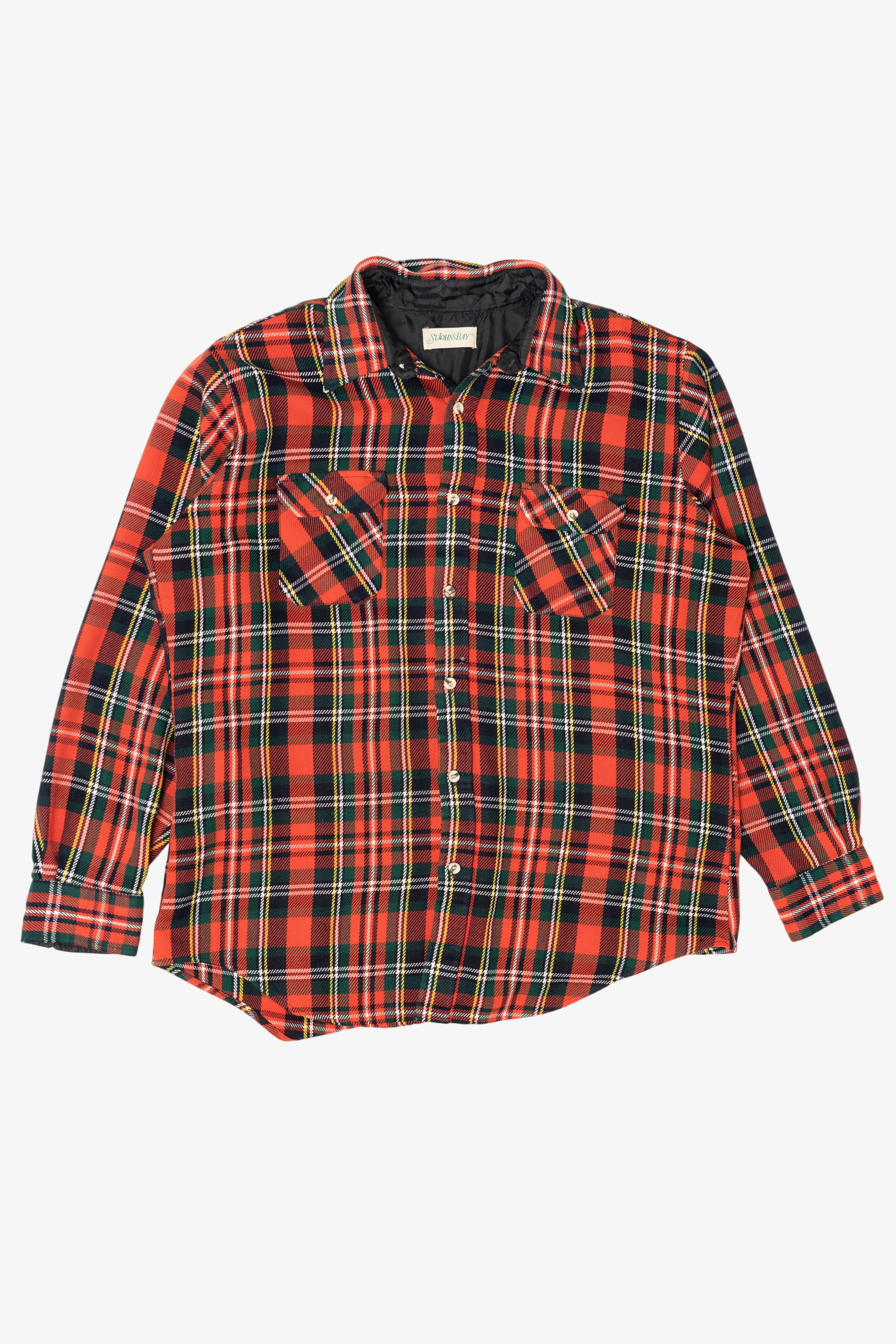 Vintage Red St. John's Bay Flannel Button Up Shirt (1990s)