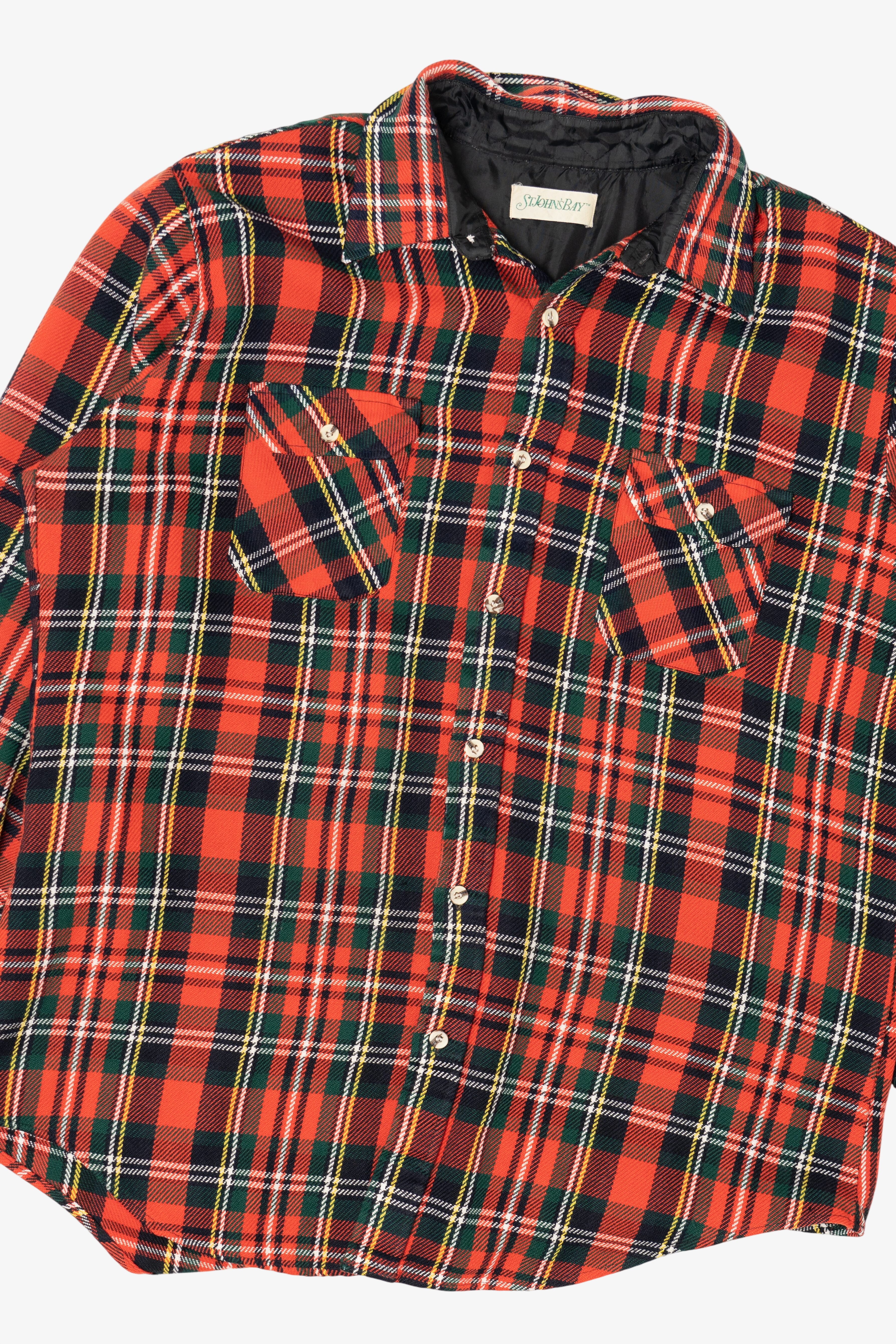 Vintage Red St. John's Bay Flannel Button Up Shirt (1990s)