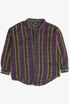 Vintage P.J. Henry Striped Heavyweight Cotton Tweed Flannel (1990s)