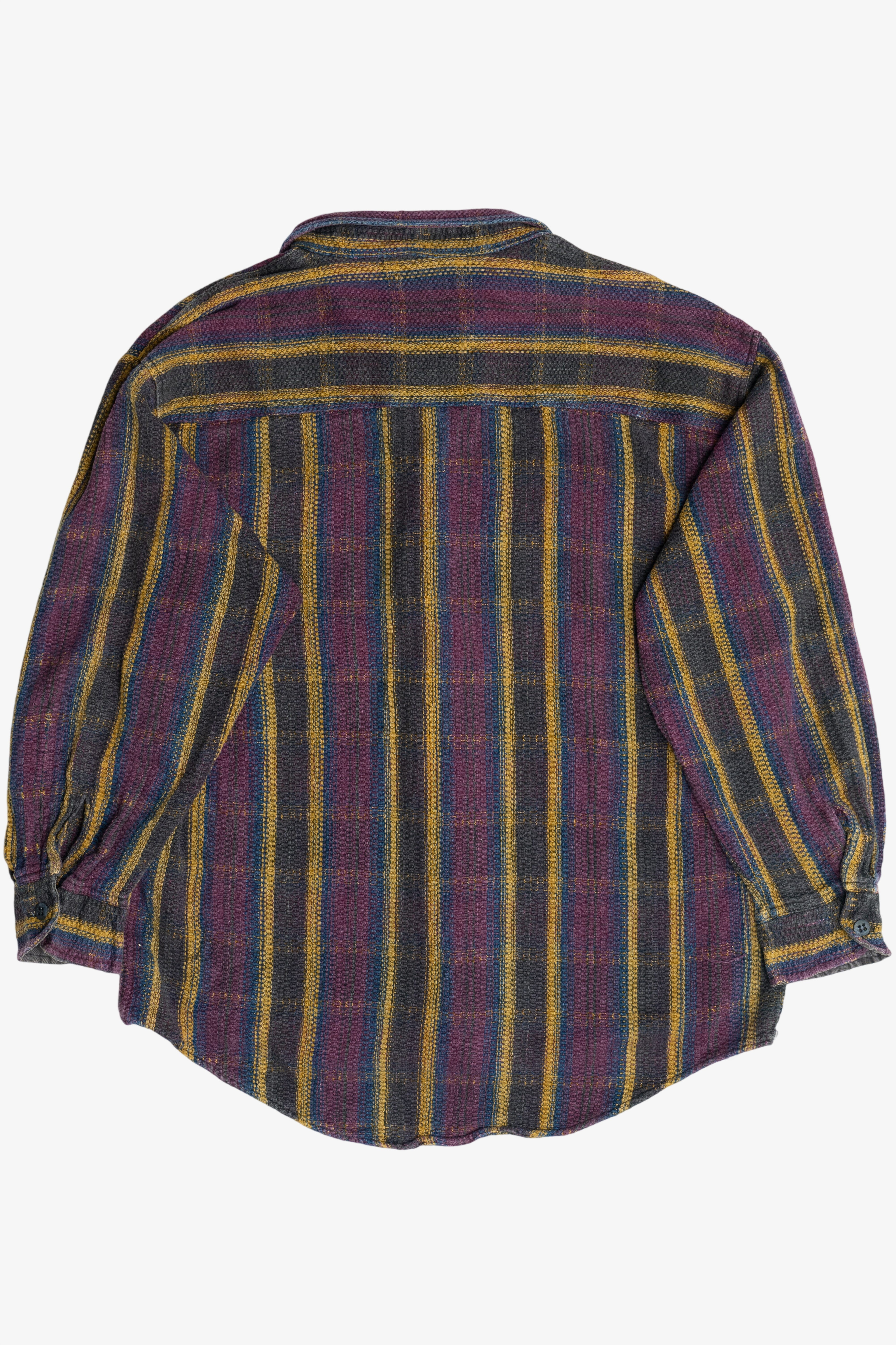 Vintage P.J. Henry Striped Heavyweight Cotton Tweed Flannel (1990s)