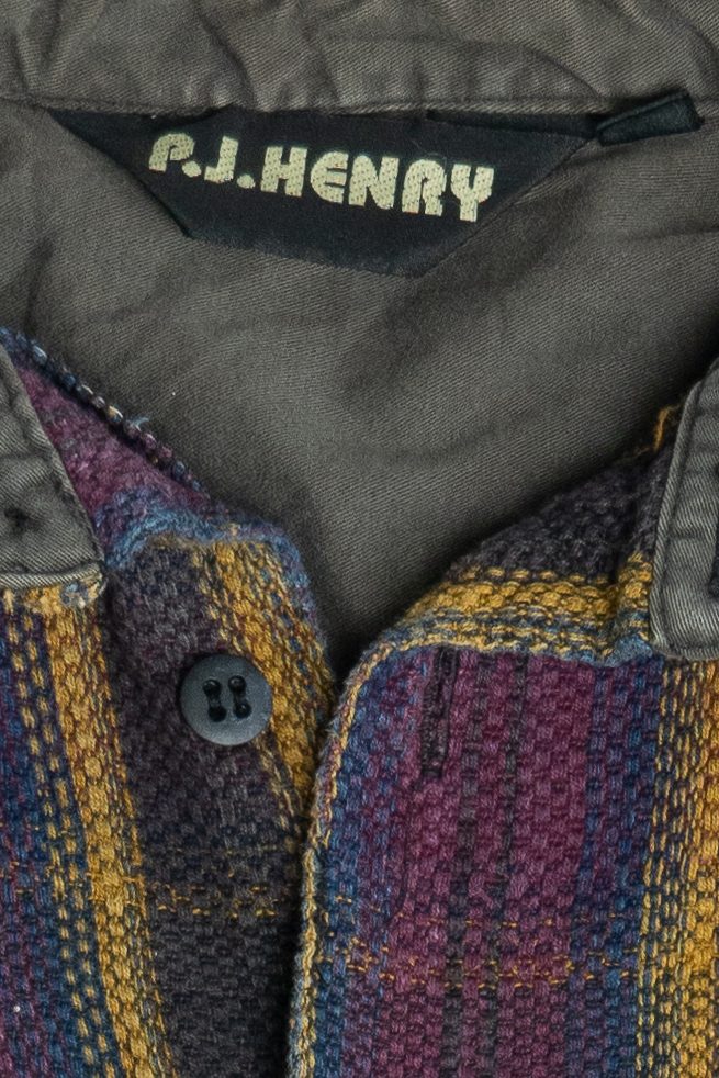 Vintage P.J. Henry Striped Heavyweight Cotton Tweed Flannel (1990s)