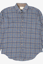 Vintage Blue Frost Bros Plaid Flannel Button Up Shirt (1970s)