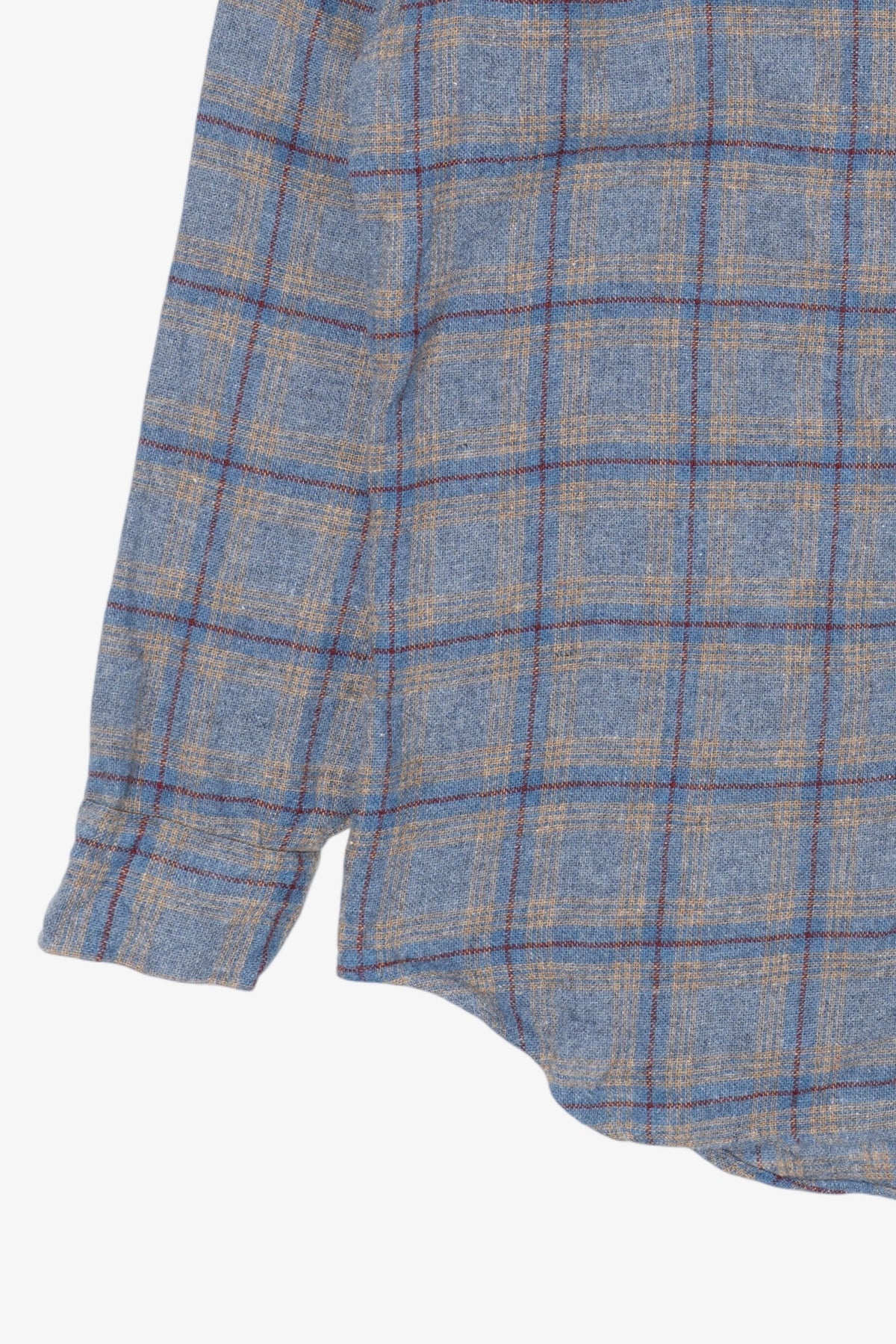 Vintage Blue Frost Bros Plaid Flannel Button Up Shirt (1970s)