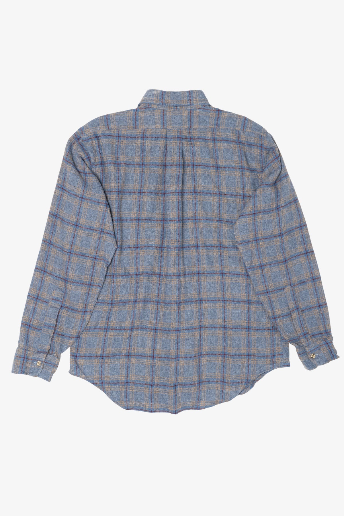Vintage Blue Frost Bros Plaid Flannel Button Up Shirt (1970s)