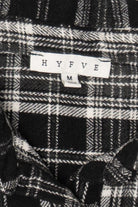 Black And White Hyfve Flannel Button Up Shirt (2020s)