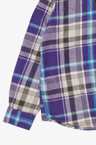 Vintage Purple Hooded Flannel Button Up Shirt (2000s)