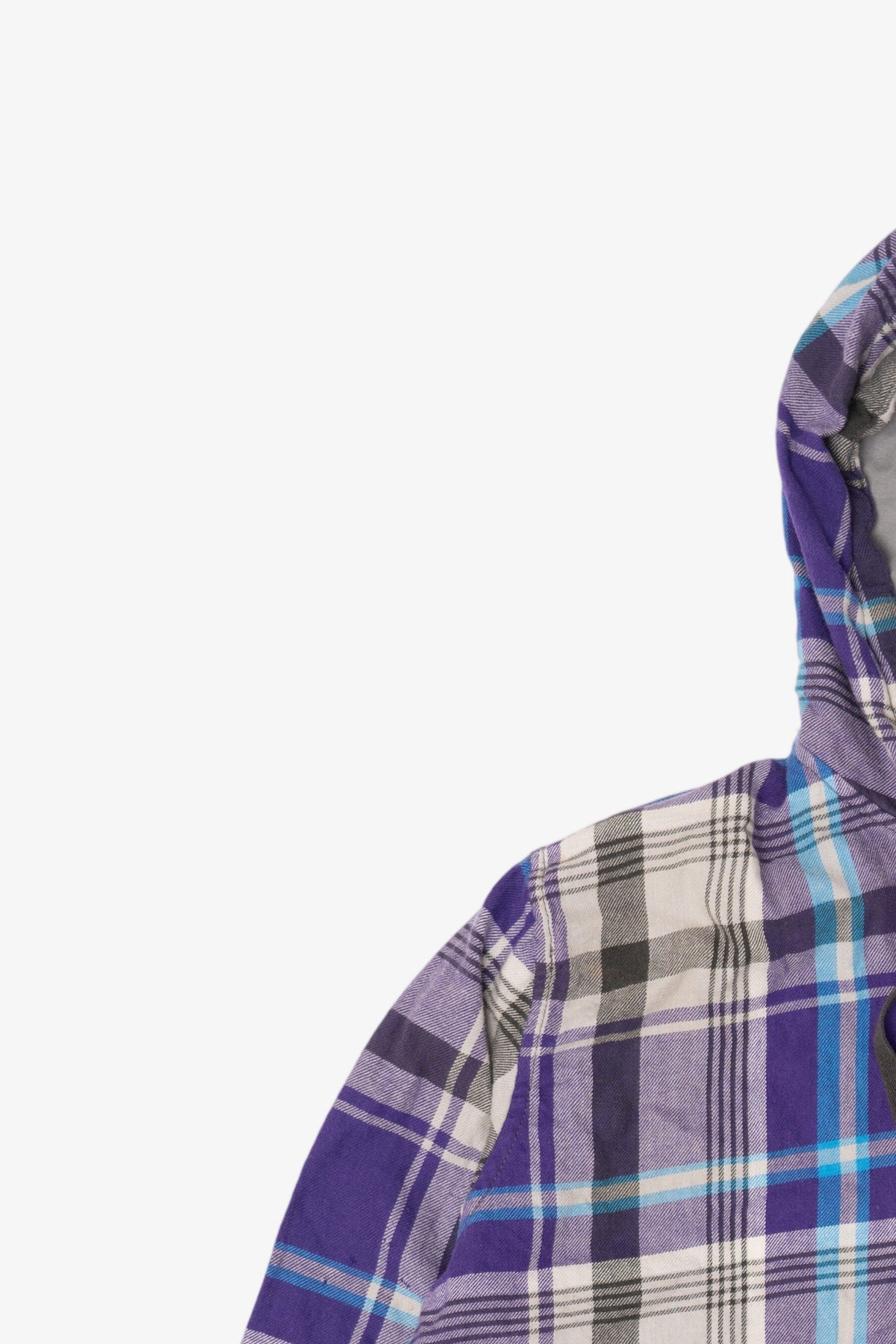 Vintage Purple Hooded Flannel Button Up Shirt (2000s)