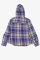 Vintage Purple Hooded Flannel Button Up Shirt (2000s)