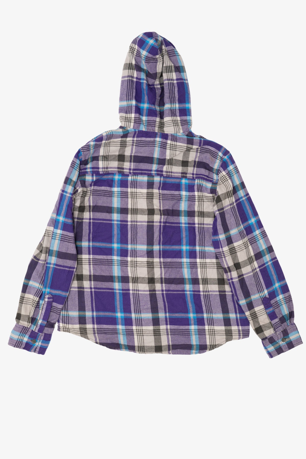 Vintage Purple Hooded Flannel Button Up Shirt (2000s)