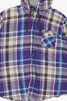 Vintage Purple Hooded Flannel Button Up Shirt (2000s)