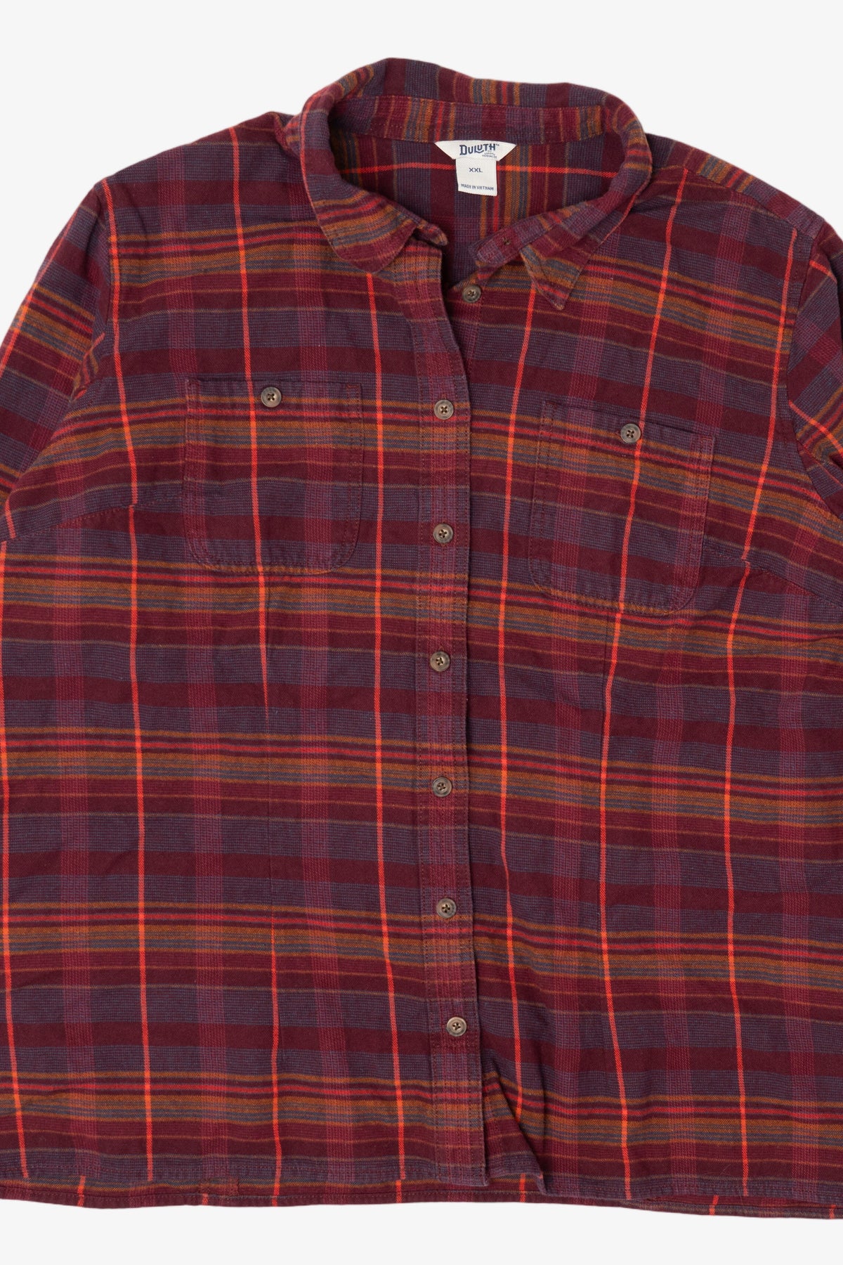 Burgundy Duluth Trading Co. Flannel Button Up Shirt (2010s)
