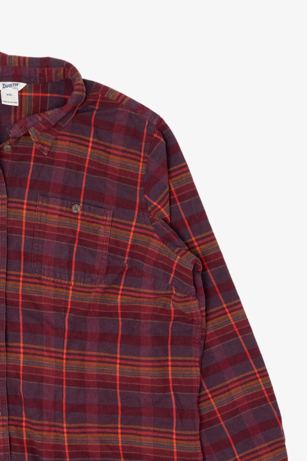Burgundy Duluth Trading Co. Flannel Button Up Shirt (2010s)