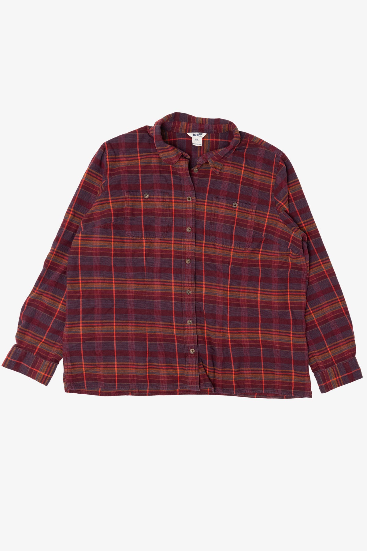 Burgundy Duluth Trading Co. Flannel Button Up Shirt (2010s)