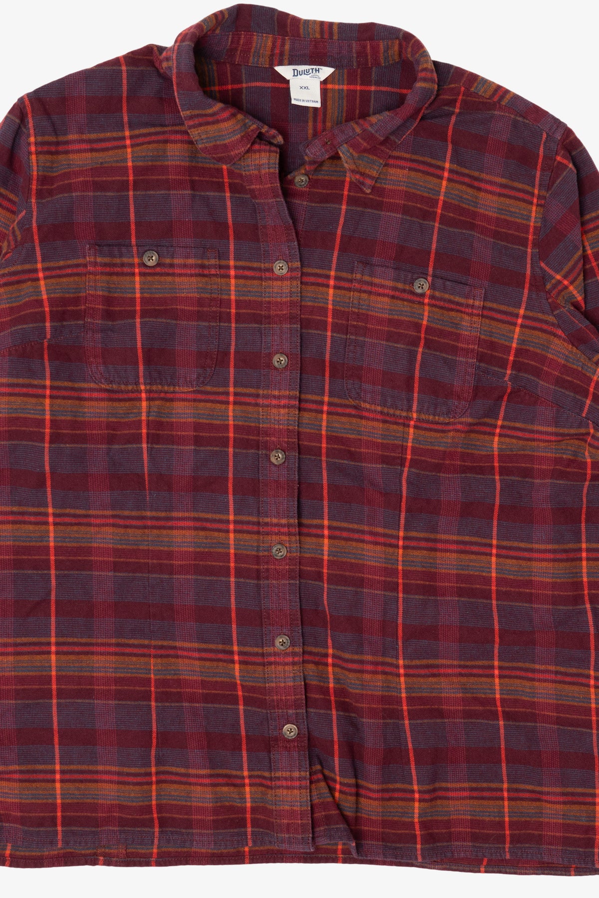 Burgundy Duluth Trading Co. Flannel Button Up Shirt (2010s)