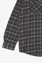 Vintage Dark Gray Canyon Creek Hooded Flannel Shirt (1990s)